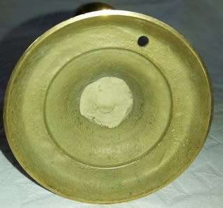SINGLE  SOLID BRASS GIMBALS- SHIP'S CANDLE HOLDER 290 X 85MM