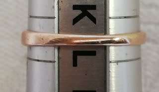 VINTAGE 9 CARAT ROSE GOLD AND OPAL RING TOTAL WEIGHT:  1.2 GRAMS SIZE K 1/2