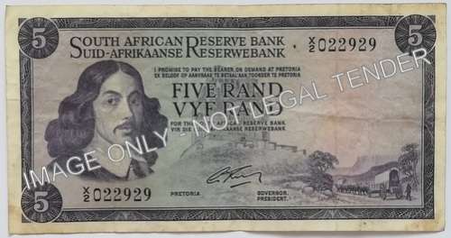 G RISSIK 5 RAND **REPLACEMENT NOTE** RARE