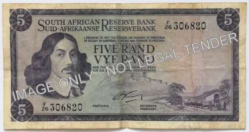 G RISSIK 5 RAND NOTE  RARE **FILLER**