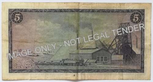 G RISSIK 5 RAND NOTE  RARE **FILLER**