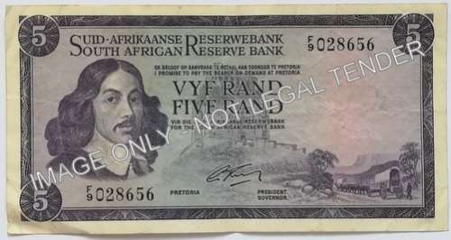G RISSIK 5 RAND NOTE  RARE **FILLER**