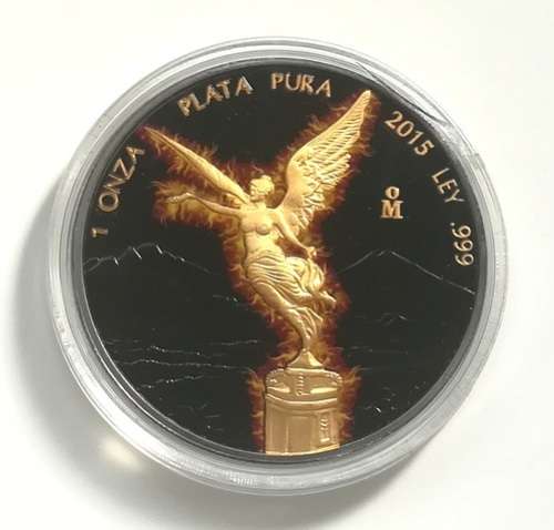 2015 1 OZ SILVERMEXICAN LEY COLOURIZED