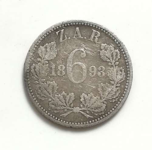 ZAR 1893 6 PENCE