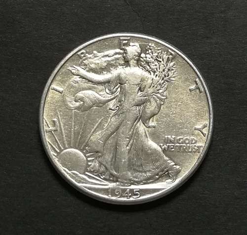 UNITED STATES 1945 SILVER HALF DOLLAR