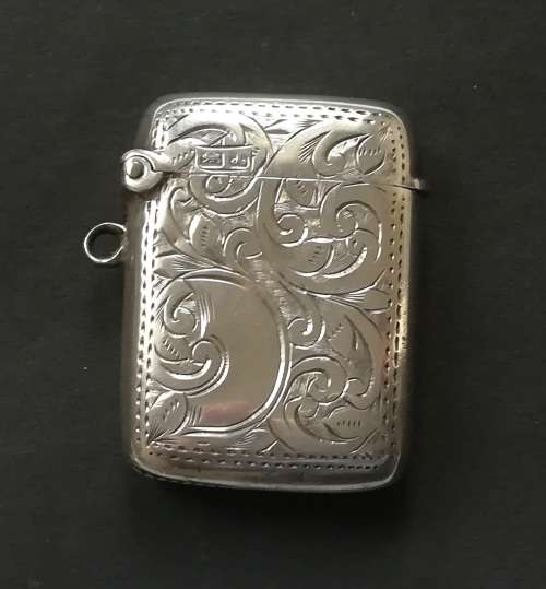 **RARE** STERLING SILVER CHESTER 1901 VESTA CASE 25 X 35MM
