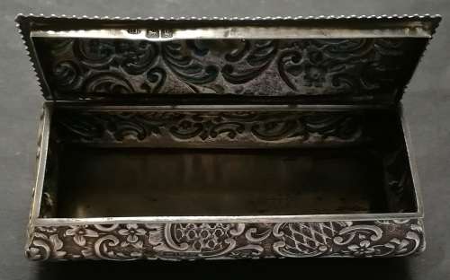 ART NOUVEAU STERLING SILVER LONDON 1902 JEWELLERY TRINKET BOX 40X55X125MM 120 GRAMS **EXCELLENT**