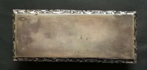 ART NOUVEAU STERLING SILVER LONDON 1902 JEWELLERY TRINKET BOX 40X55X125MM 120 GRAMS **EXCELLENT**