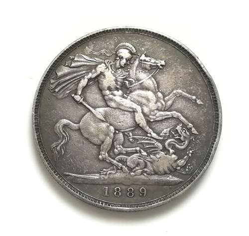 GREAT BRITAIN 1899 SILVER CROWN **NIKS TO RIM**