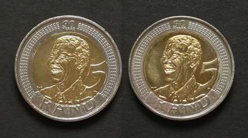 2008 RSA CIRCULATION R5 MANDELA COIN (2 COINS)