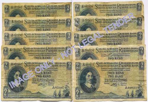 G RISSIK 2 RAND (3 NOTES) **FILLER**  **BID PER NOTE**