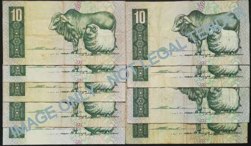 GERHARD DE KOCK 10 RAND 2ND ISSUE (9 NOTES) **BID PER NOTE**