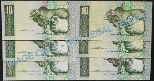 GERHARD DE KOCK 10 RAND 3RD ISSUE (6 NOTES) **BID PER NOTE**