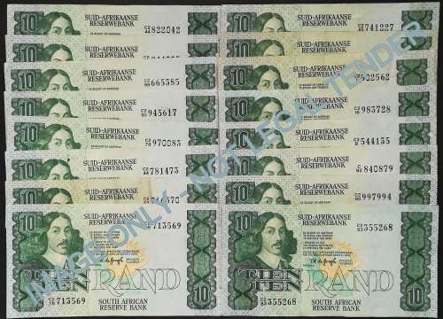 T W DE JONGH 10 RAND 4TH ISSUE (25 NOTES) **FILLER** **BID PER NOTE**