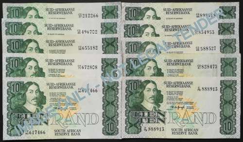 T W DE JONGH 10 RAND 4TH ISSUE (25 NOTES) **FILLER** **BID PER NOTE**