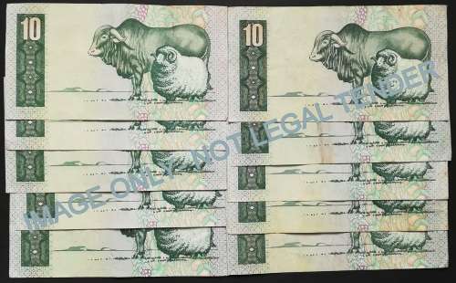T W DE JONGH 10 RAND 4TH ISSUE (25 NOTES) **FILLER** **BID PER NOTE**