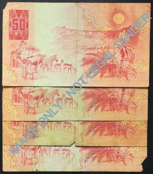 G P C DE KOCK 50 RAND (4 NOTES) **FILLER**  **BID PER NOTE**