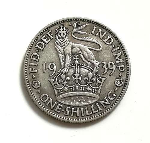GREAT BRITAIN 1939 SILVER SHILLING
