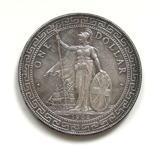 BRITISH HONG KONG 1902B SILVER TRADE DOLLAR **RARE**
