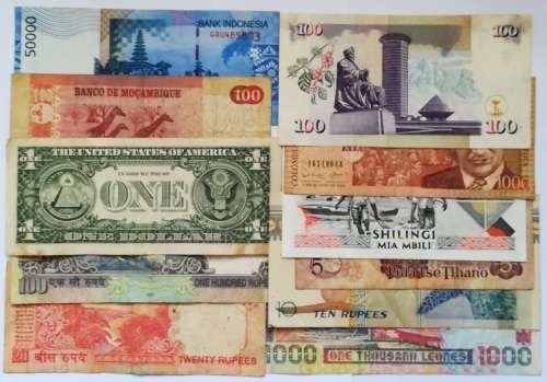 WORLD BANK NOTES LOT (11 NOTES)