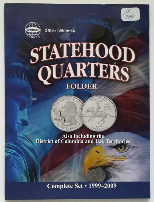 STATEHOOD QUARTERS FOLDER COMPLETE SET 1999-2009 MISSING 2