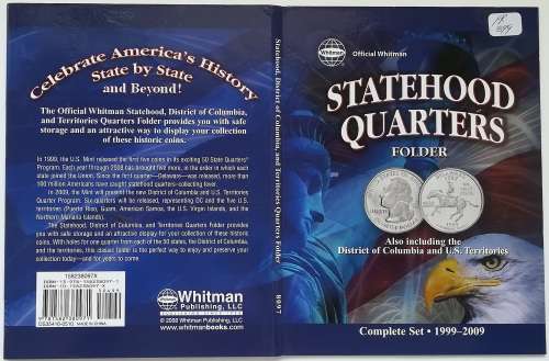 STATEHOOD QUARTERS FOLDER COMPLETE SET 1999-2009 MISSING 2