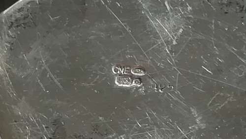 STERLING SILVER HANDBAG SHAPE PILL/TRINKET BOX 30X22X15MM 17.6 GRAMS - MAKER C M E