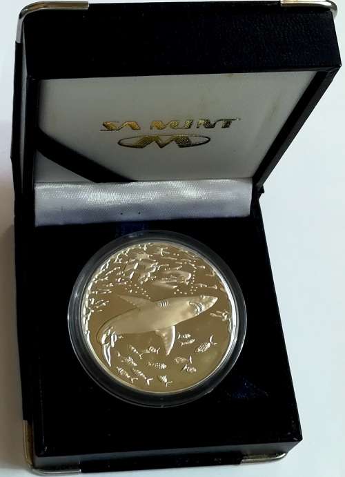 1999 SILVER PROOF R2 - THE GREAT WHITE SHARK S A M BOXED