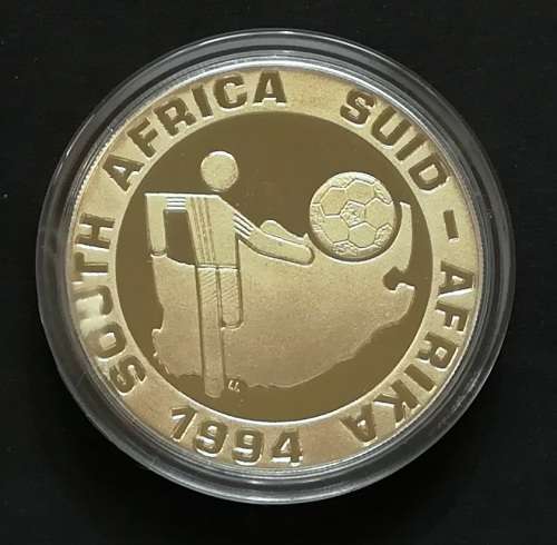 1994 SILVER PROOF R2 SOCCER WORLD CUP S A M BOXED