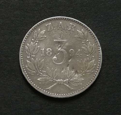 ZAR 1894 3 PENCE **FILLER**