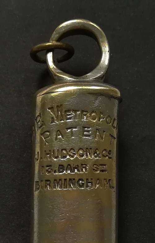 **RARE** THE METROPOLITAN WHISTLE J HUDSON + CO 13 BARR STREET PRE 1909