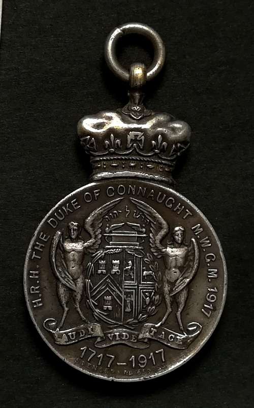 MASONIC SILVER STEWARDS JEWEL DUKE OF CONNAUGHT 1717-1917 25 GRAMS