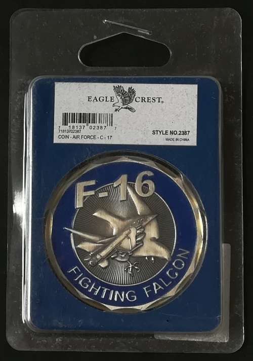 UNITED STATES AIR FORCE FIGHTING FALCON F-16 COIN-MEDALLION