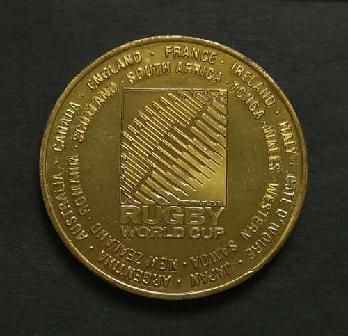 1995 SOUTH AFRICA RUGBY WORLD CUP COMMEMORATIVE COIN MEDALLION 38MM