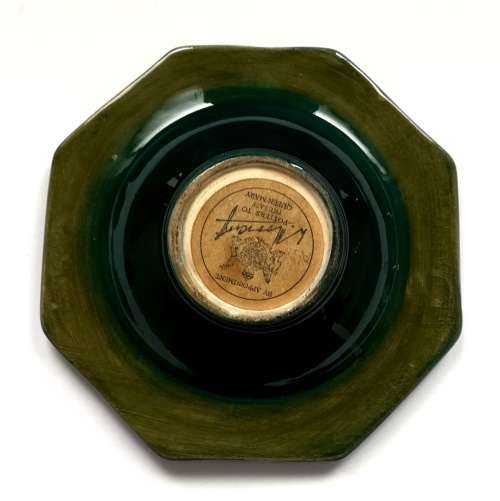 MOORCROFT ASHTRAY HISBISCUS 110X110MM **EXCELLENT**BY APPTMENT POTTERS TO LATE QUEEN MARY