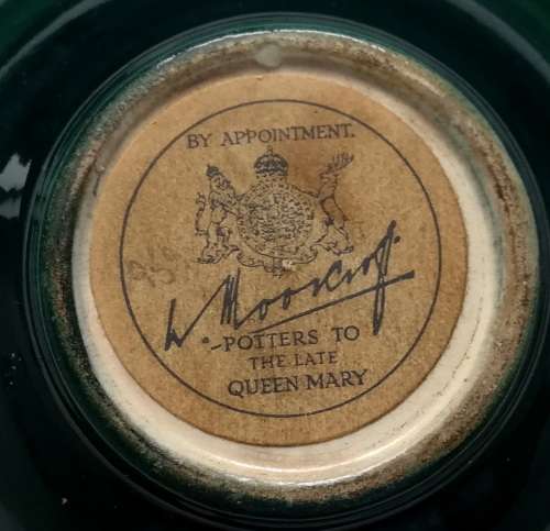 MOORCROFT ASHTRAY HISBISCUS 110X110MM **EXCELLENT**BY APPTMENT POTTERS TO LATE QUEEN MARY