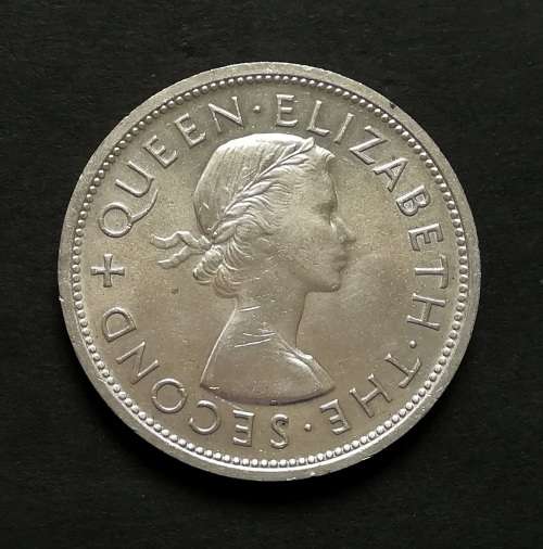 SOUTHERN RHODESIA 1953 SILVER CROWN