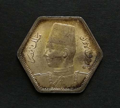 EGYPT SILVER 2 PIASTRES 1944