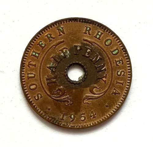 SOUTHERN RHODESIA 1954 HALF PENNY