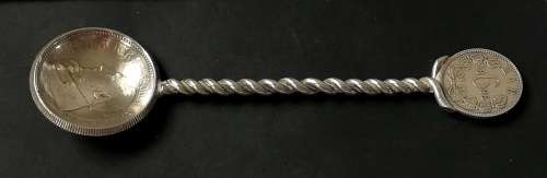 ZAR 1897 2.5 SHILLING AND 1896 6 PENCE SILVER SPOON