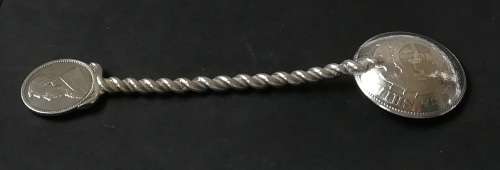 ZAR 1897 2.5 SHILLING AND 1896 6 PENCE SILVER SPOON