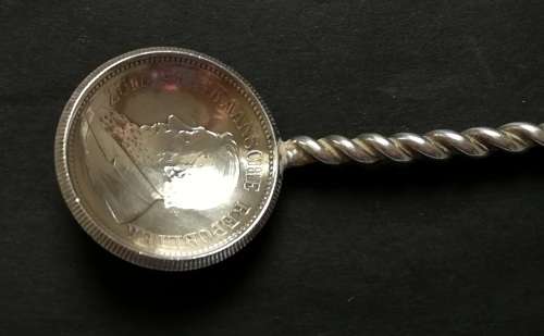 ZAR 1897 2.5 SHILLING AND 1896 6 PENCE SILVER SPOON