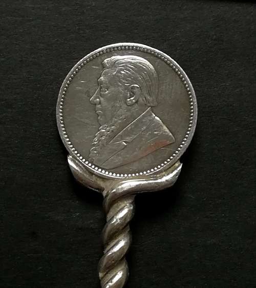 ZAR 1897 2.5 SHILLING AND 1896 6 PENCE SILVER SPOON