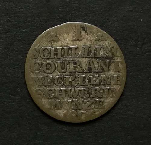 1806 GERMAN STATE MECKLENBURGSCHWERIN SILVER 1 SCHILLING)