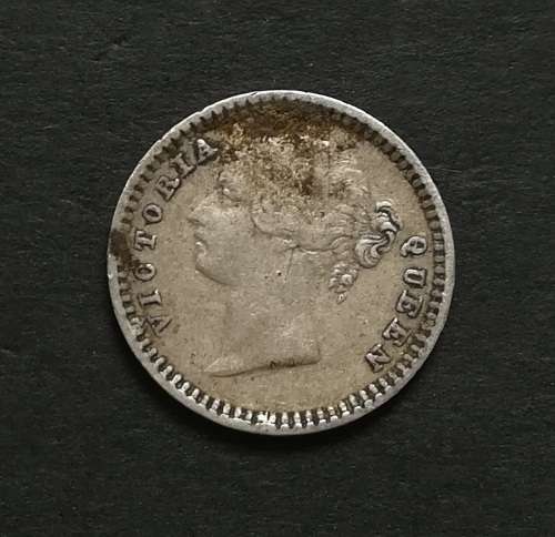 1841 BRITISH EAST INDIA COMPANY SILVER 2 ANNAS