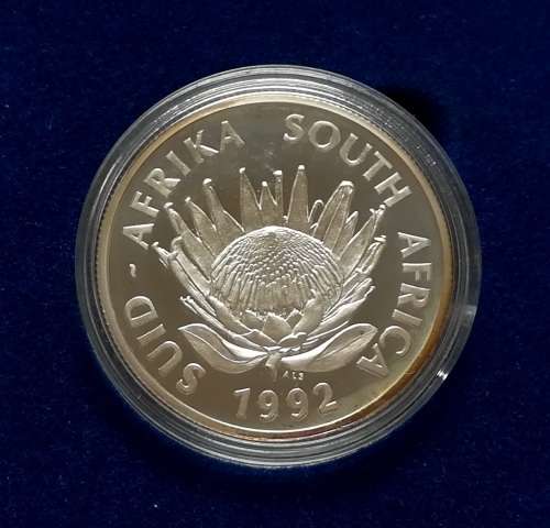 REPUBLIC 1992 SILVER 1 RAND *COINAGE CENTENNIAL* PROOF