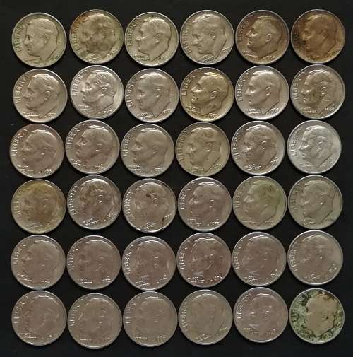 UNITED STATES DIME MIXED LOT (100 COINS)