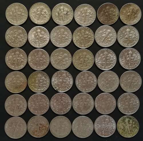 UNITED STATES DIME MIXED LOT (100 COINS)
