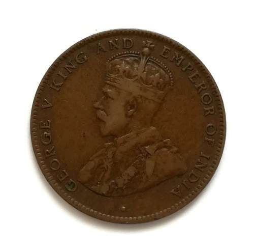 MAURITIUS 1922 2 CENTS COIN