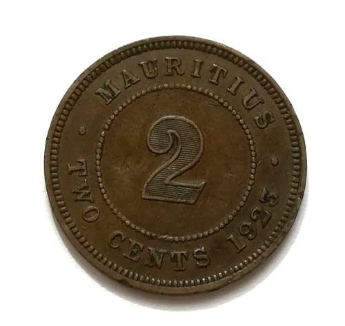 MAURITIUS 1923 2 CENTS COIN